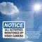 Signmission All Activities Monitored By Video Camera OSHA Notice Sign, Plastic, 14in W x 10in L, 2PK OS-2PACK-NS-P-1014-L-15210 - alternate 3
